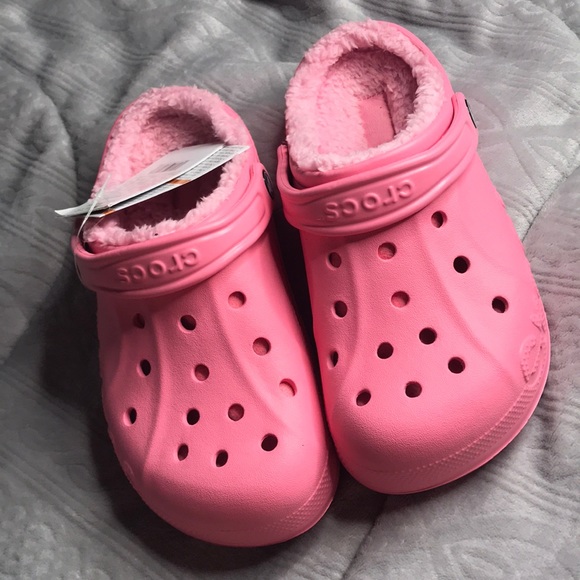 Pink baya lined crocs Clearance